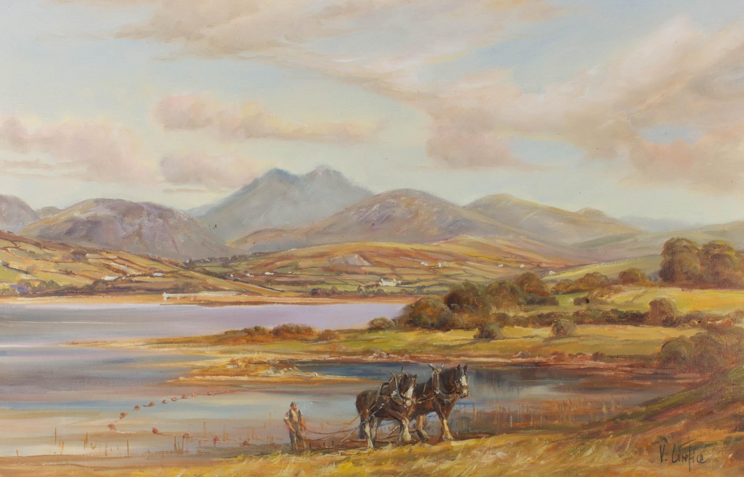 Victor Cirefice (b.1949) - 20th Century Oil, Ploughing in the Mournes 1