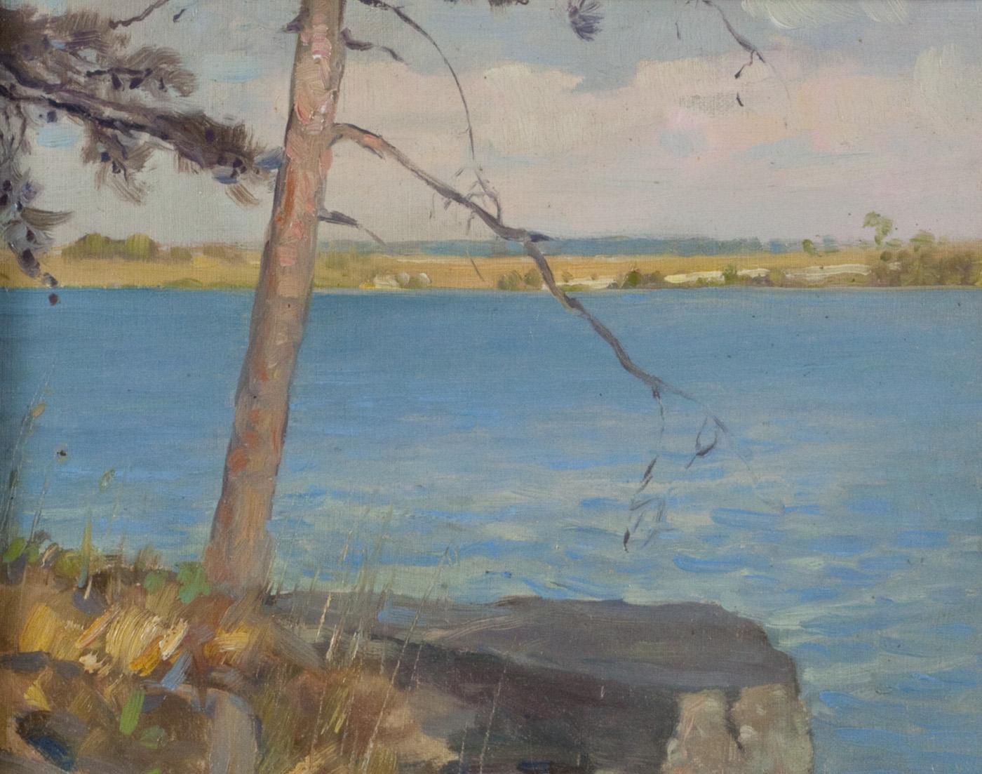 Victor Coleman Anderson Landscape Painting – Lone-Baum, St. Lawrence