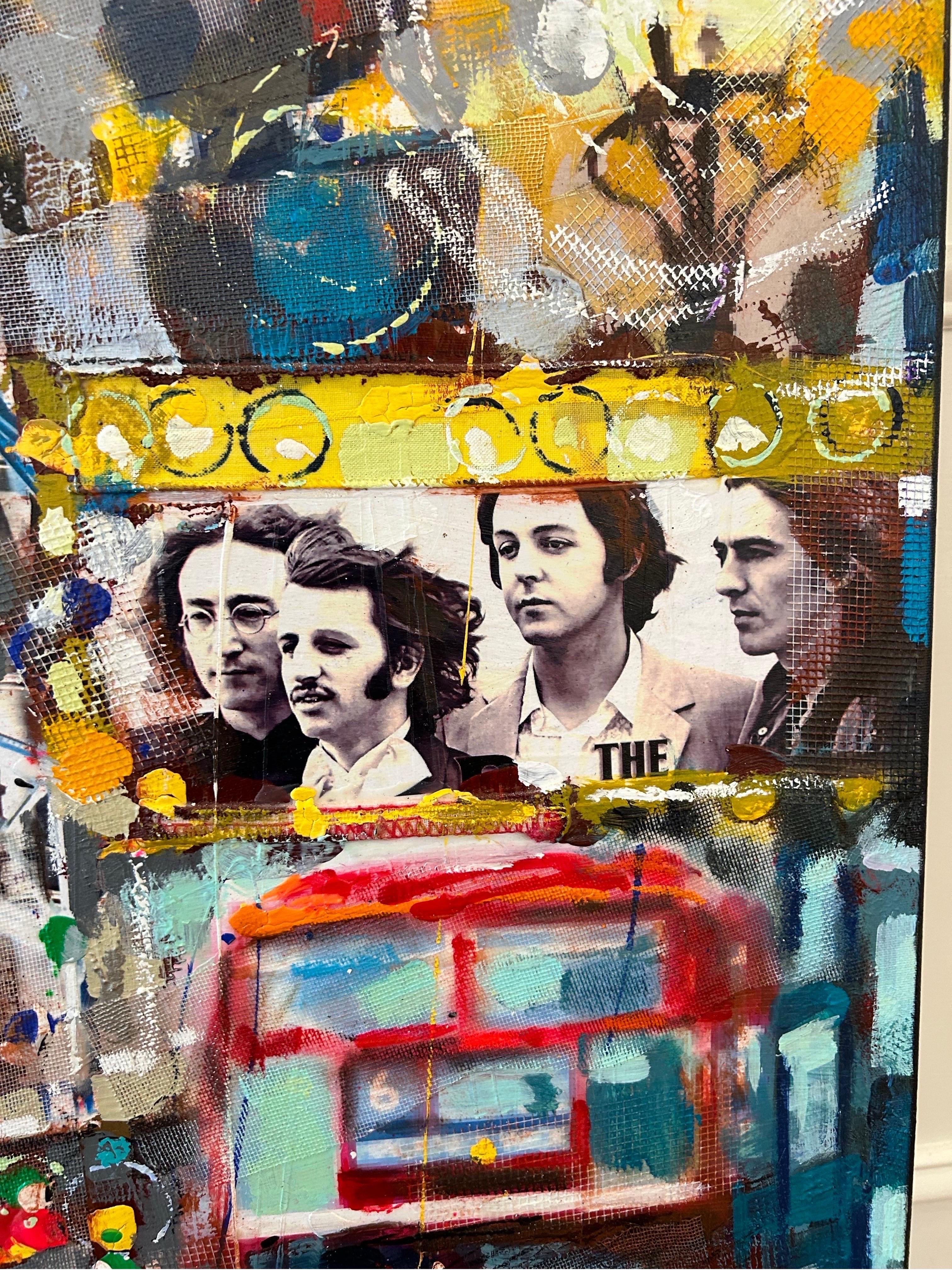 La passion artistique de Nemo est de capturer l'énergie et l'excitation des voyages. C'est ce que fait ce collage du paysage urbain de Londres, qui associe des monuments emblématiques à des images britanniques très parlantes. Les couleurs vives et