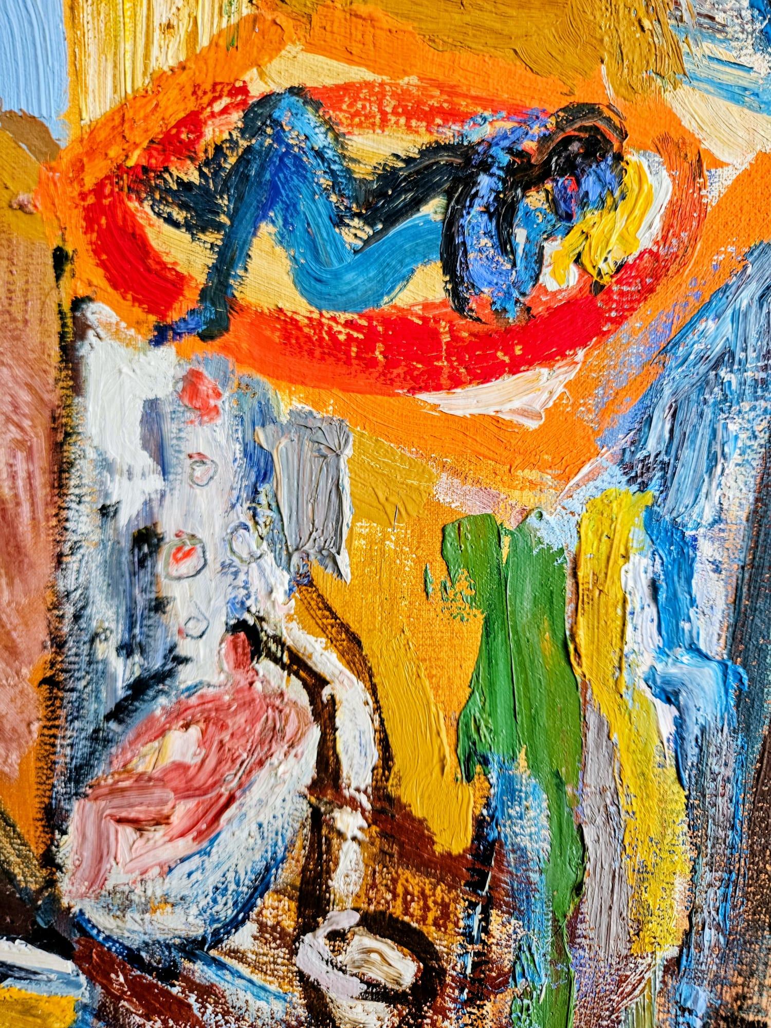 Hafenstadt – Painting von Victor Coll