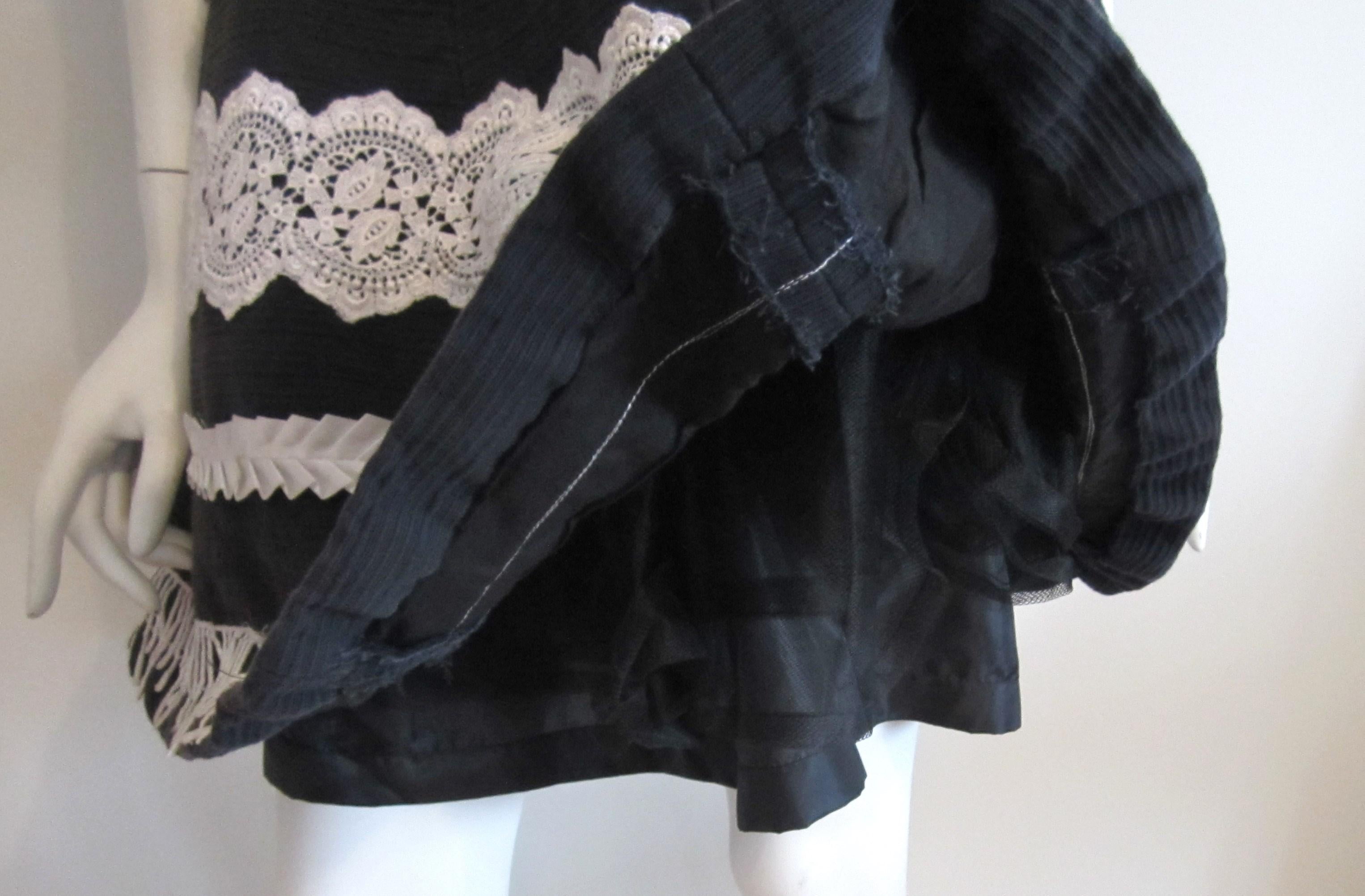 Victor Costa Schwarz-weißes trägerloses Kleid, 1980er Jahre Saks 5th Ave im Angebot 4