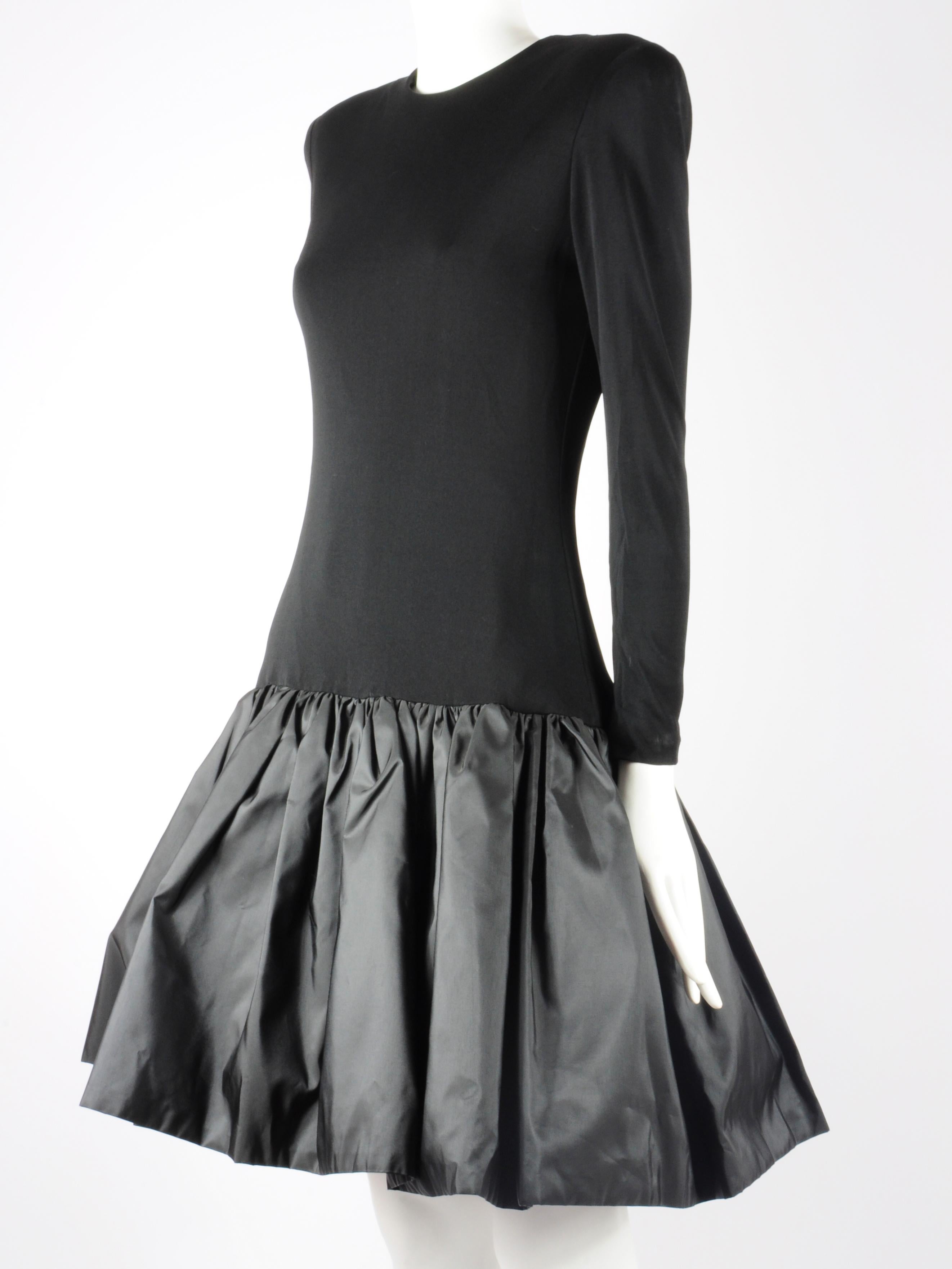 Victor Costa for Bergdorf Goodman Open Back Cocktail Dress with Tule Skirt 1980s For Sale 2