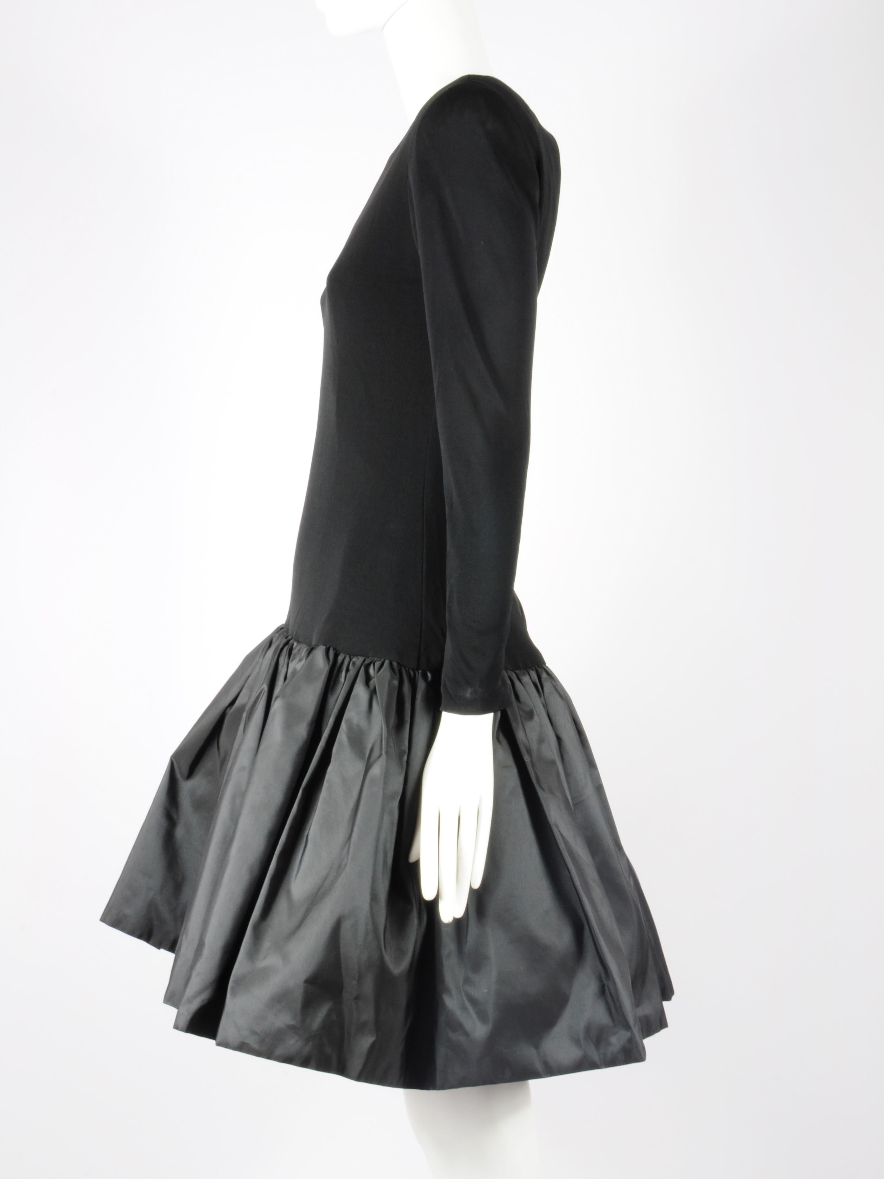 Victor Costa for Bergdorf Goodman Open Back Cocktail Dress with Tule Skirt 1980s For Sale 3