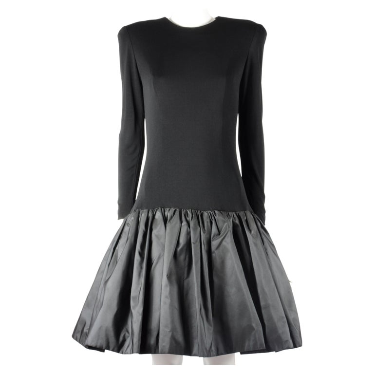 Victor Costa for Bergdorf Goodman Open Back Cocktail Dress with Tule