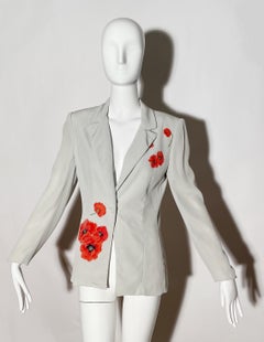Victor Costa Handpainted Floral Blazer