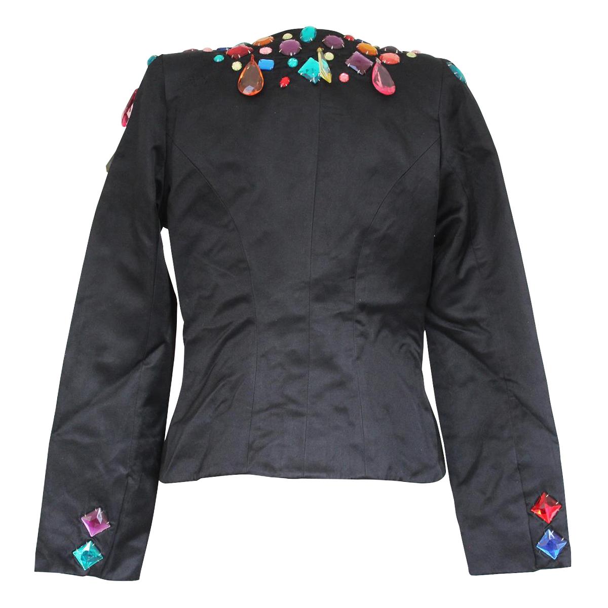 Crazy and fantastic jacket by Victor Costa
Acetate (65%) Silk (35%)
Black color
Multicolor crystals drops on the front part
Button closure
Length shoulder/hem cm 53 (20.8 inches)
Shoulder length cm 31 (12.2 inches)
Worldwide express shipping