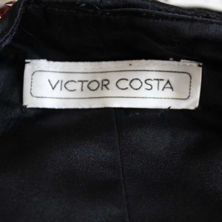 Victor Costa Multicolored Crystals Jacket M For Sale at 1stDibs