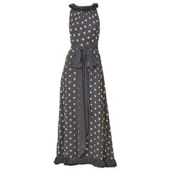 Vintage Victor Costa Romantica Dotted Swiss Maxi Dress