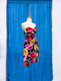 Victor Costa Tropical Mini Dress, Circa 1980s