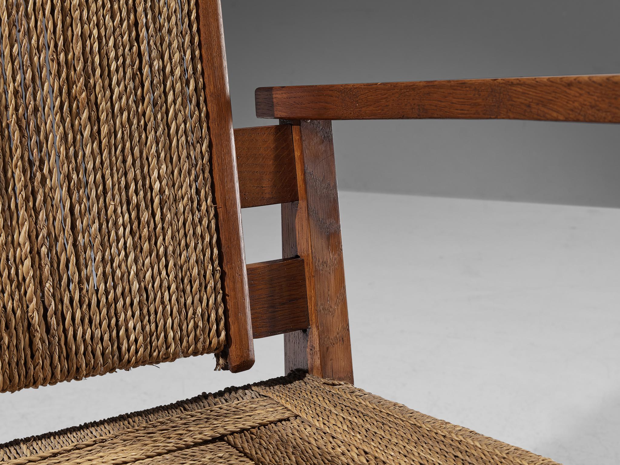 Victor Courtray Pair of Armchairs in Oak and Straw 6