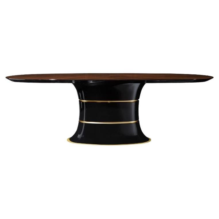 Victor Dark Oval Dining Table