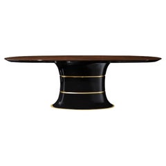 Victor Dark Oval Dining Table