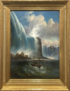 "Niagara Falls" Victor de Grailly, Hudson River School, New York Landscape