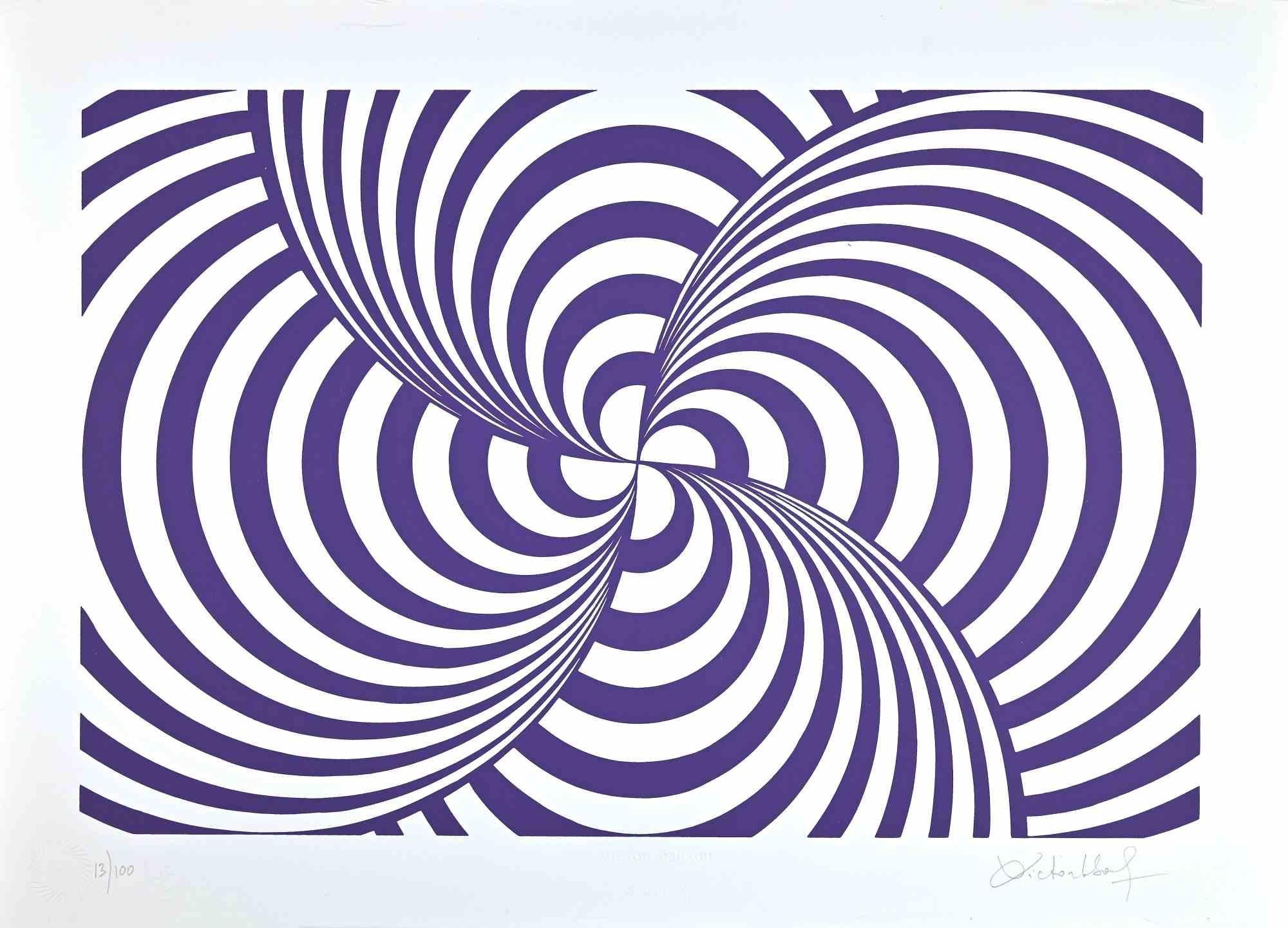 Abstract Violet Composition is a Screen Print on Paper realized by Victor Debach in 1970s.

Limited edition of 100 copies numbered and signed by the artist with pencil on the lower margin.

Very good condition on a white cardboard.