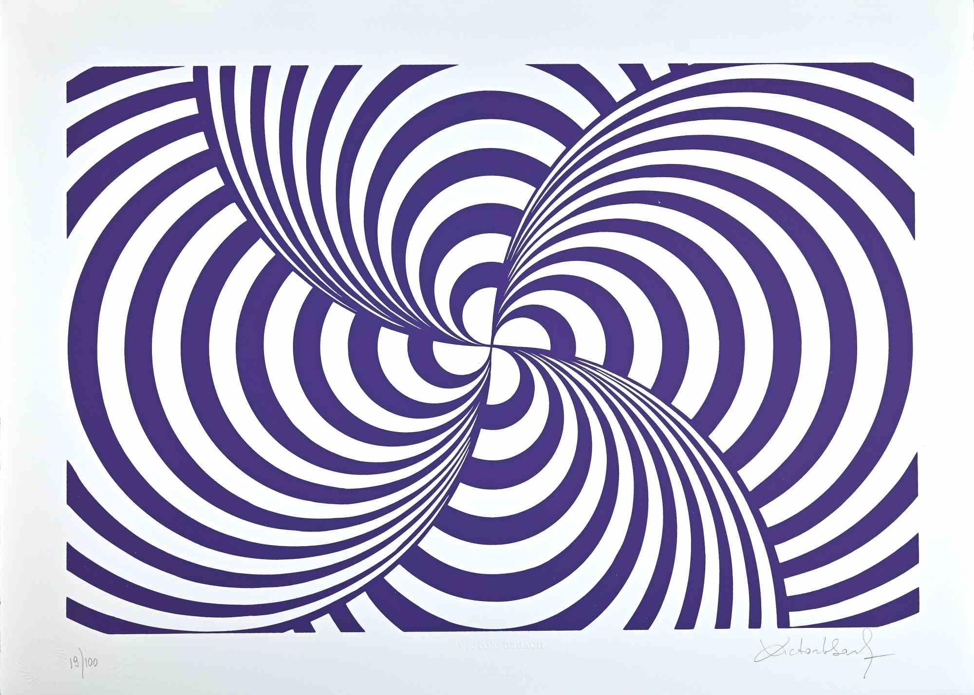 Abstract Violet Composition is a Screen Print on Paper realized by Victor Debach in 1970s.

Limited edition of 100 copies numbered and signed by the artist with pencil on the lower margin.

Very good condition on a white cardboard.
