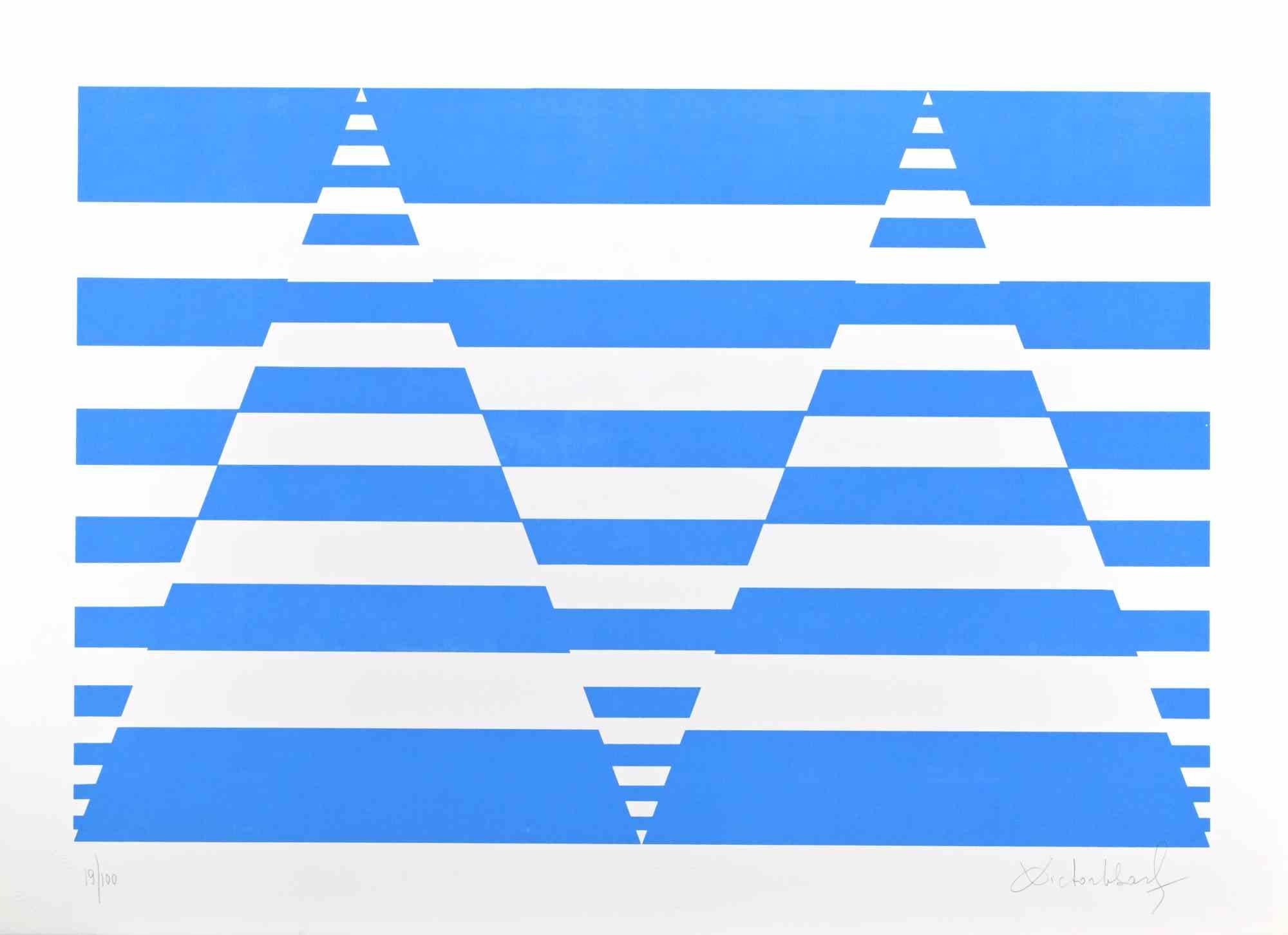 Blue Composition in a screenprint realized by Victor Debach in 1970s.

50x70 cm.

Limited edition of 100.

Handsigned in pencil on the right lower margin.

Excellent condition.