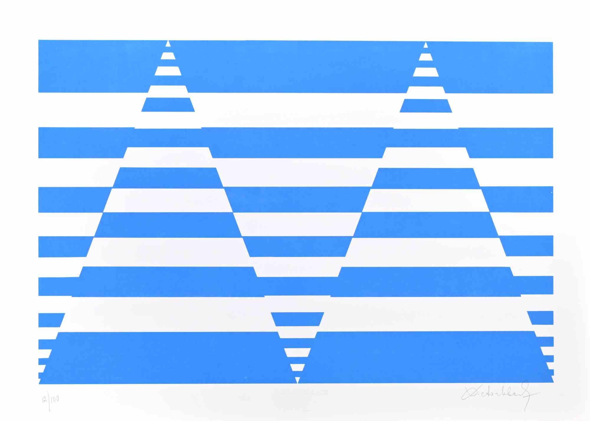 Blue Composition in a screenprint realized by Victor Debach in 1970s.

50x70 cm.

Limited edition of 100.

Handsigned in pencil on the right lower margin.

Excellent condition.