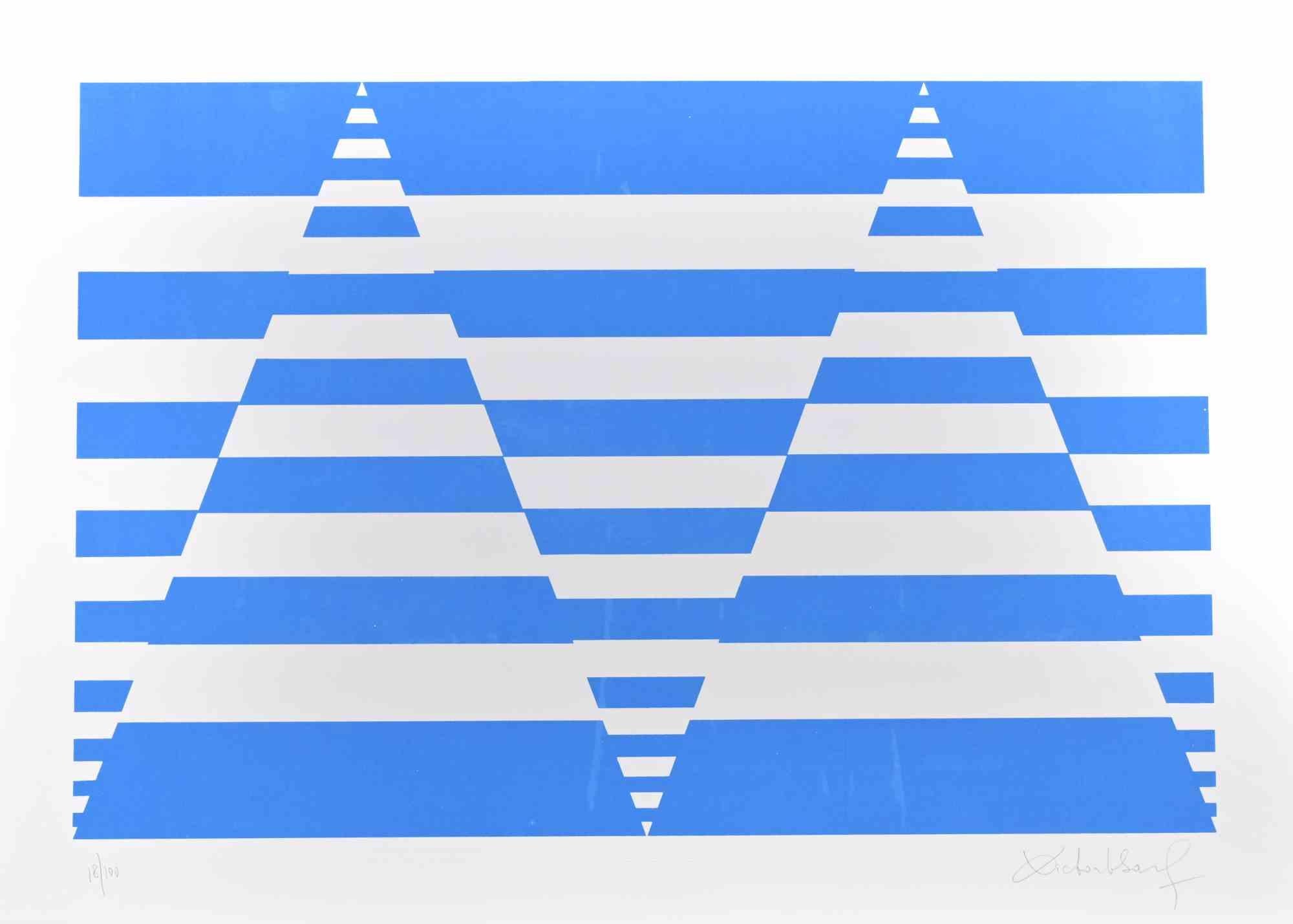 Blue Composition in a screenprint realized by Victor Debach in 1970s.

50x70 cm.

Limited edition of 100.

Handsigned in pencil on the right lower margin.

Excellent condition.