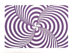 Purple Composition - Original Screen Prints by V. Debach - 1970s