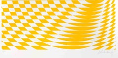 Yellow Composition - Screen Print by Victor Debach - 1970s