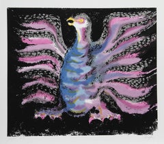 Condor, Folk Art Screenprint by Victor Delfin