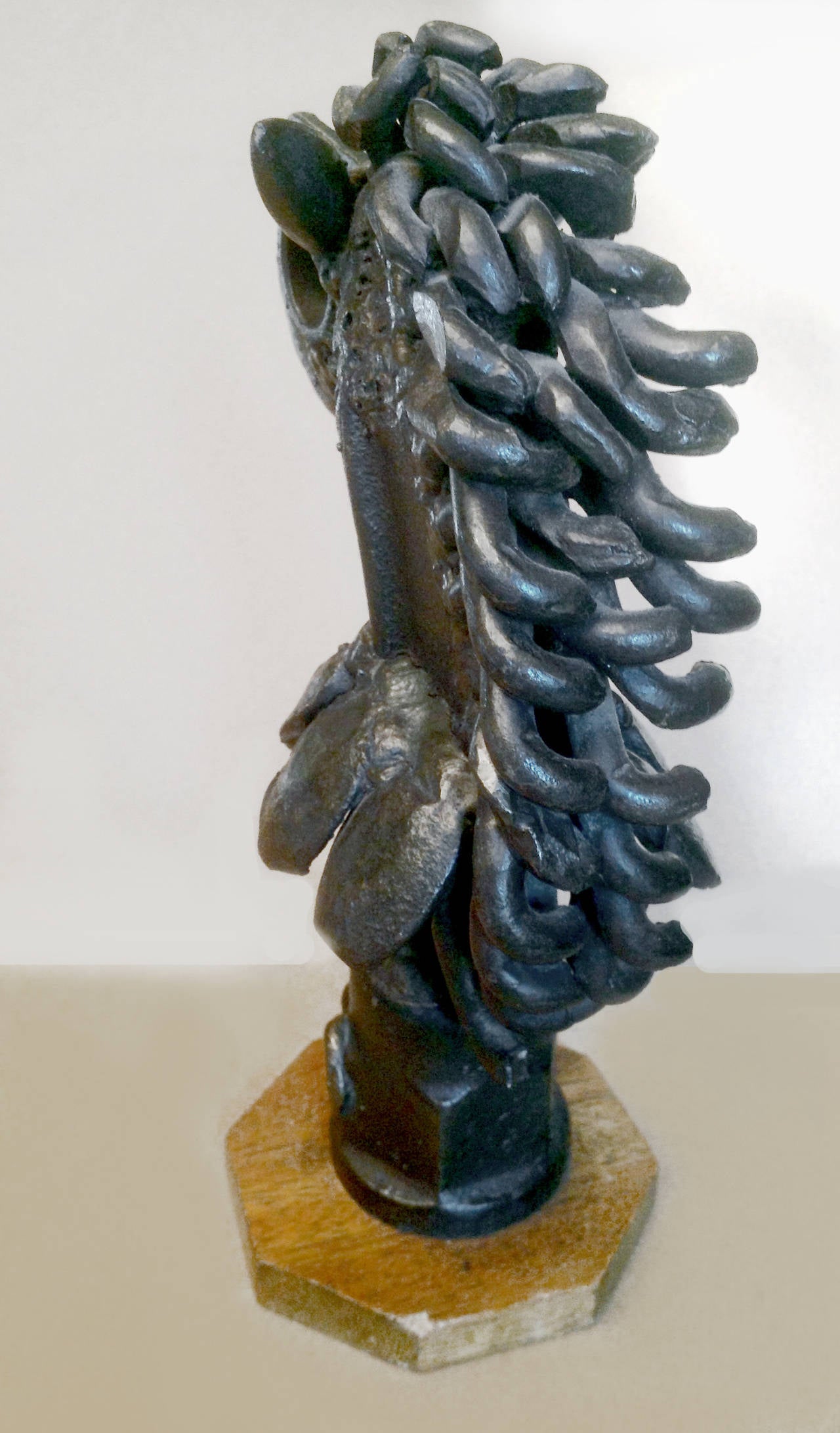 Cabeza de Caballo, Surrealist Iron Sculpture by Victor Delfin For Sale 1