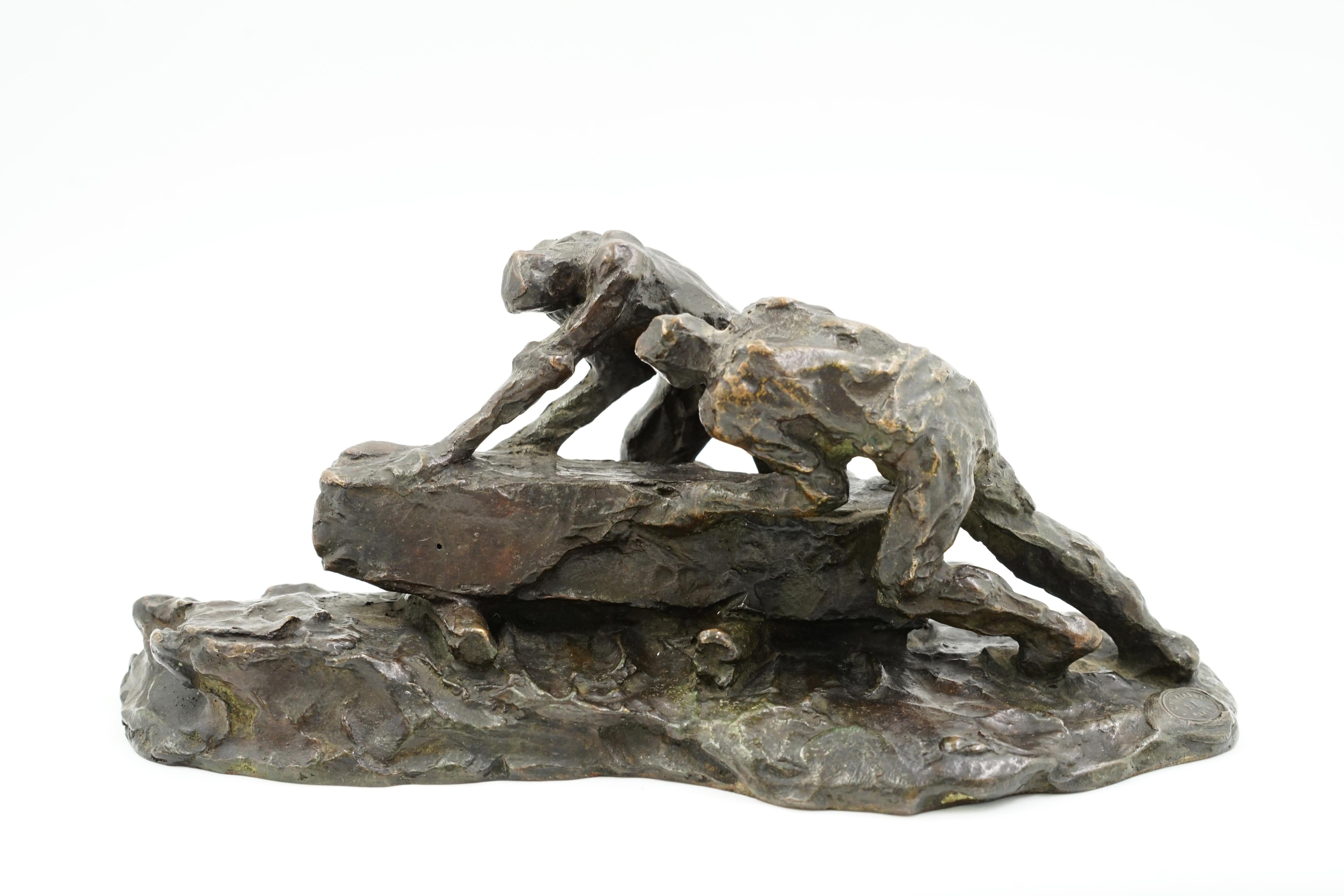 Mid-20th Century Victor Demanet Bronze Sculpture For Sale
