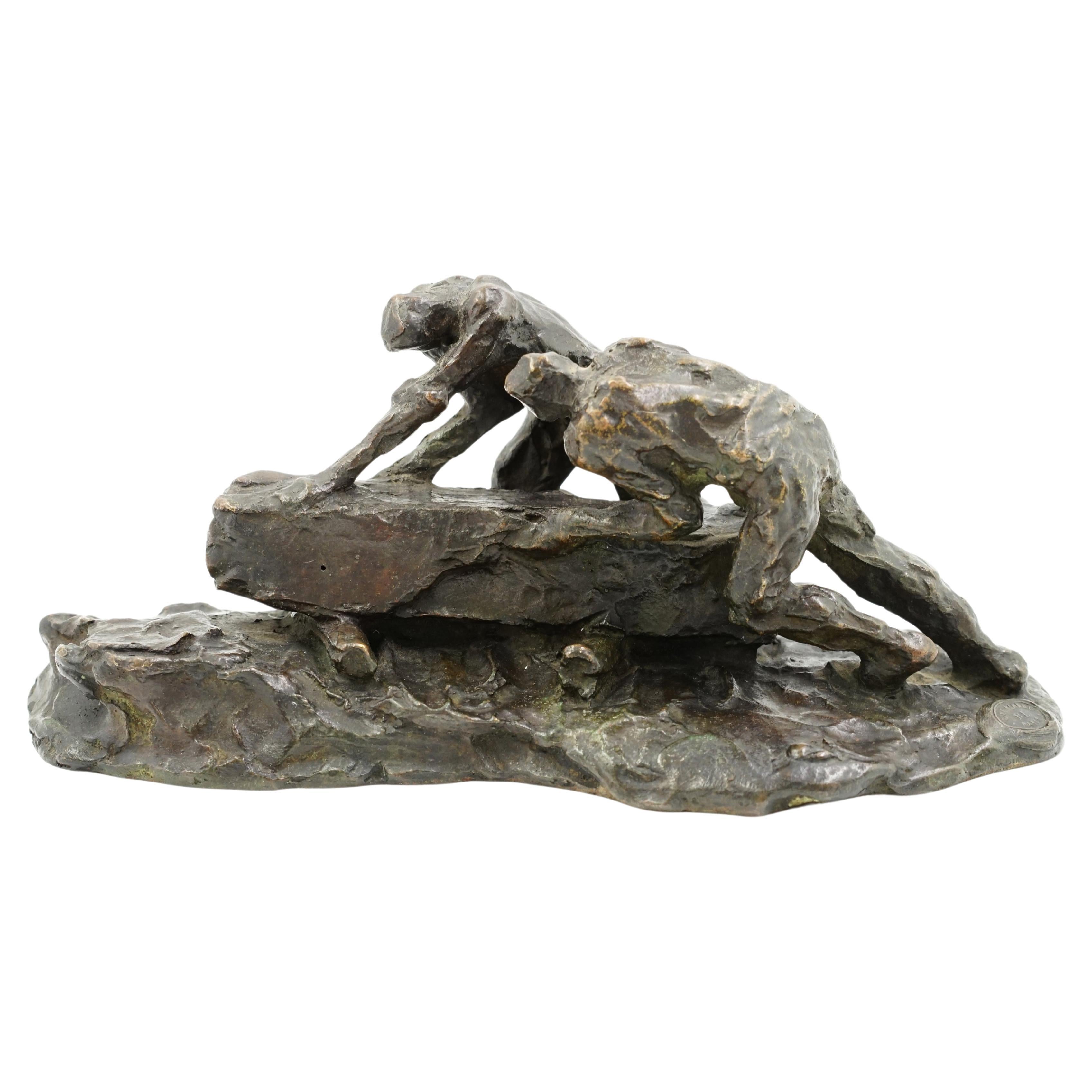 Victor Demanet Bronzeskulptur im Angebot