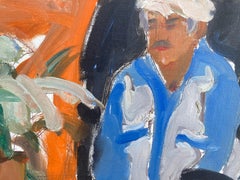 A Man and his Dogs (artist in Louvre, SFMA, LAMA, etc. Mid-Century Painting)