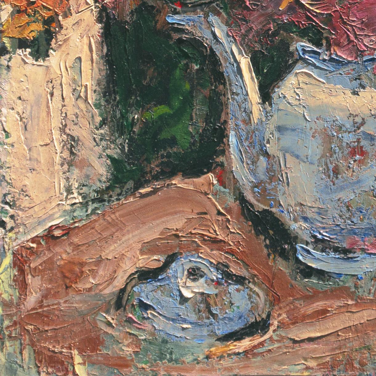 'Flowers in a Blue Teapot', Paris, Louvre, Académie Chaumière, California, LACMA For Sale 2