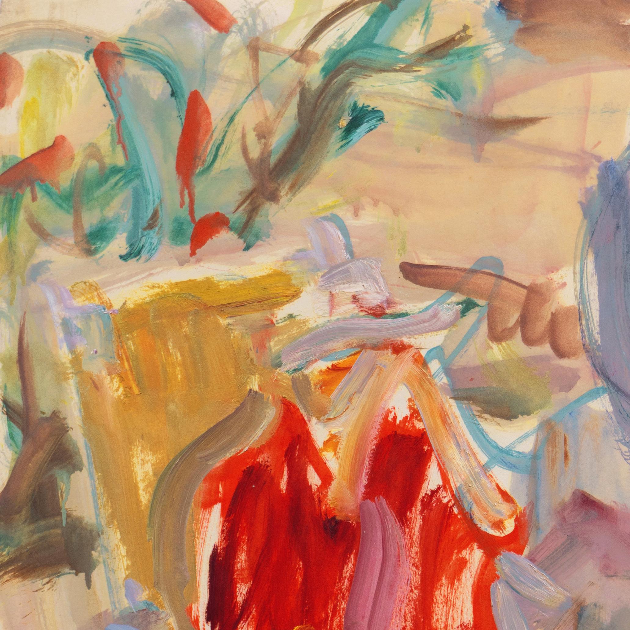 'In the Garden, Carmel', Paris, Louvre, Salon d'Automne, Ac. Chaumière, LACMA - Brown Figurative Painting by Victor Di Gesu