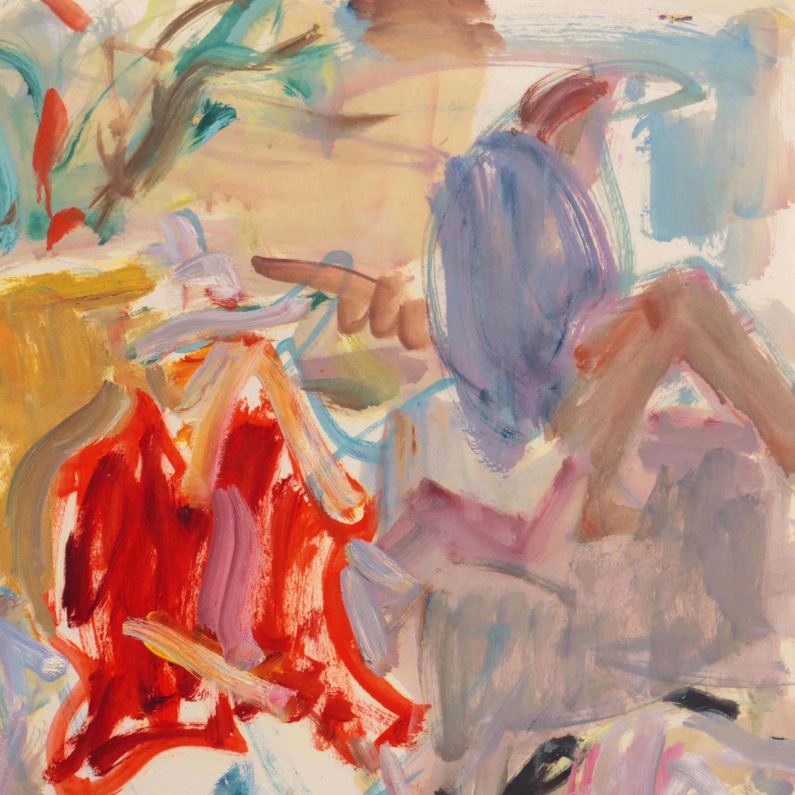 Painted circa 1955 by Victor Di Gesu (American, 1914-1988) and stamped verso with Victor Di Gesu estate stamp. 

Winner of the Prix Othon Friesz, Victor di Gesu first attended the Los Angeles Art Center and the Chouinard Art School before moving to