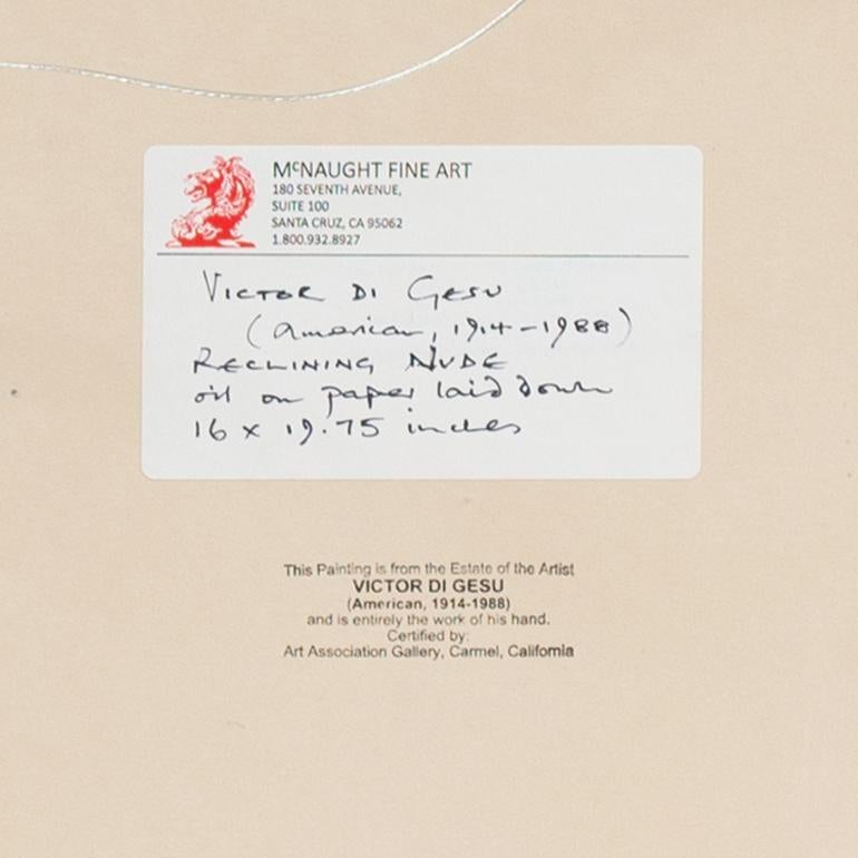 « Reclining Nude in Interior », Californie post-impressionniste, Louvre, LACMA, SFAA en vente 5