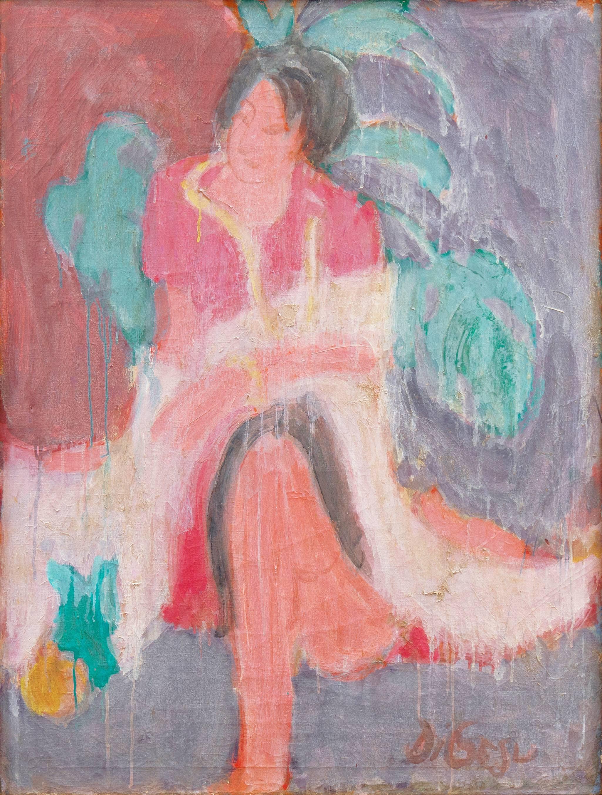 Victor Di Gesu Figurative Painting - 'Janet Seated', Paris, Louvre, Salon d'Automne, Académie Chaumière, LACMA, SFAA