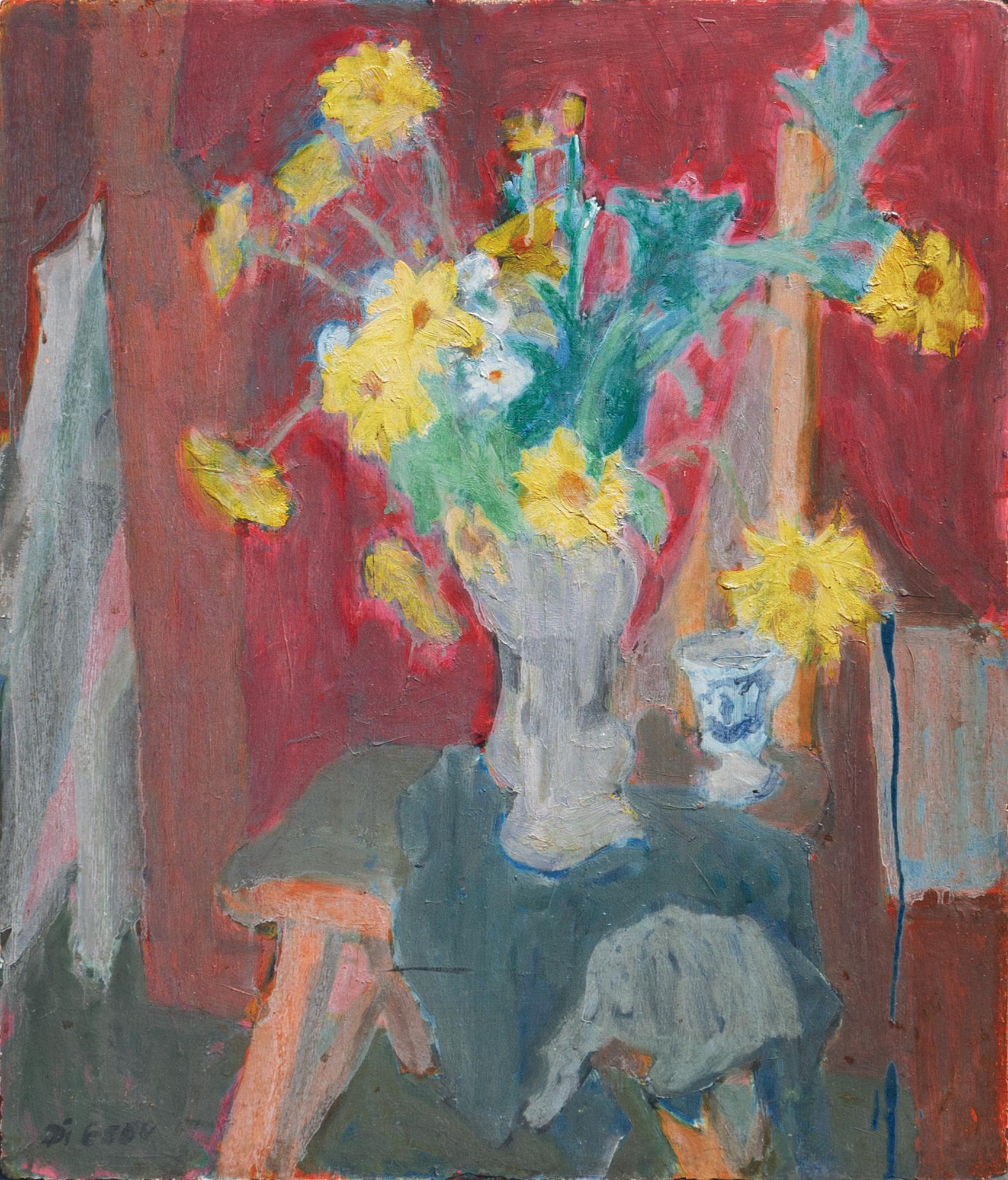 Victor Di Gesu Still-Life Painting – „Marguerites“, Paris, Louvre, Salon d'Automne, Carmel, Kalifornien, LACMA, SFAA