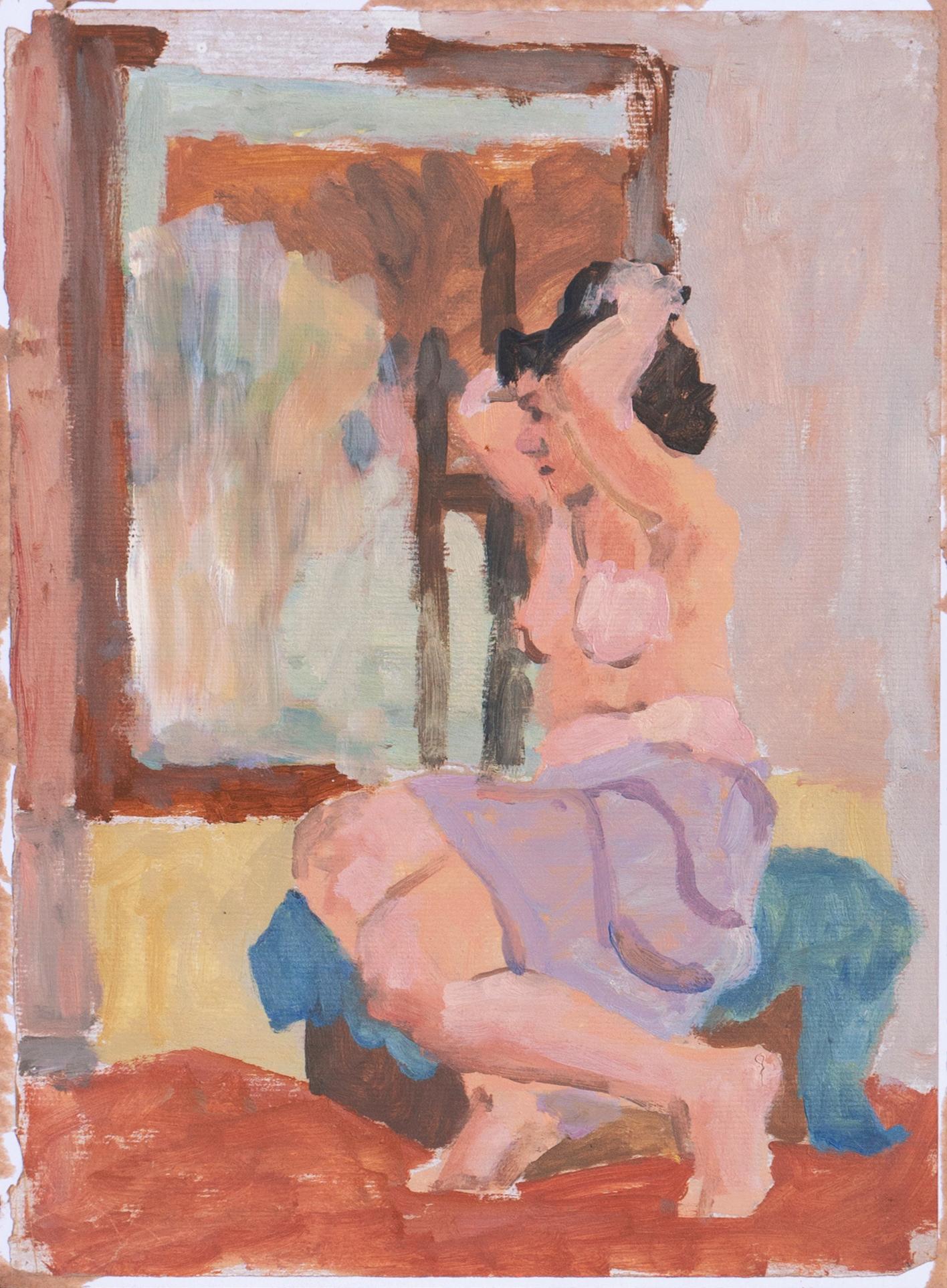 'Nude by a Mirror', Paris, Louvre, Académie Chaumière, California, LACMA, SFAA For Sale 4