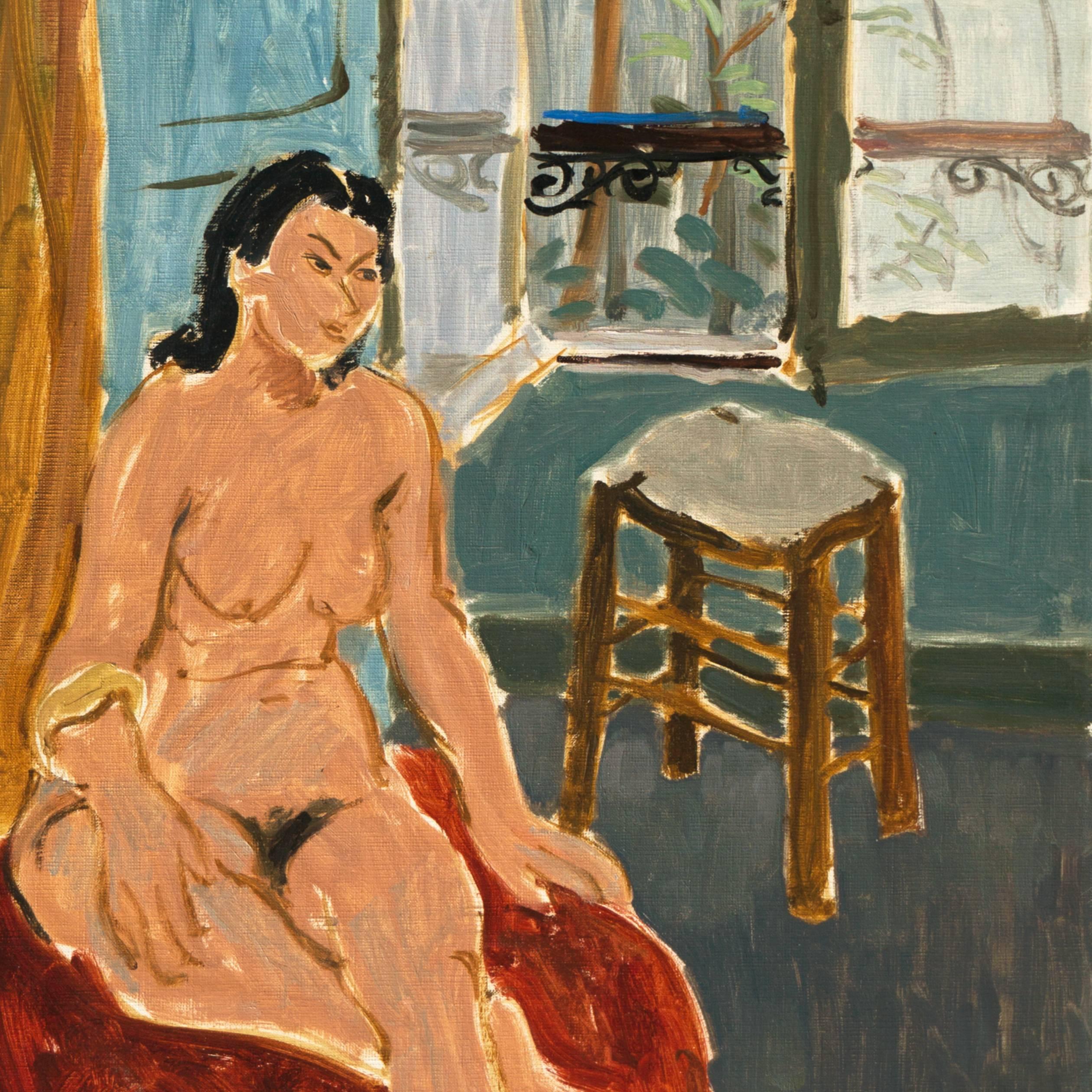 California Post-Impressionist 'Seated Nude', Louvre, Académie Chaumière, LACMA 1