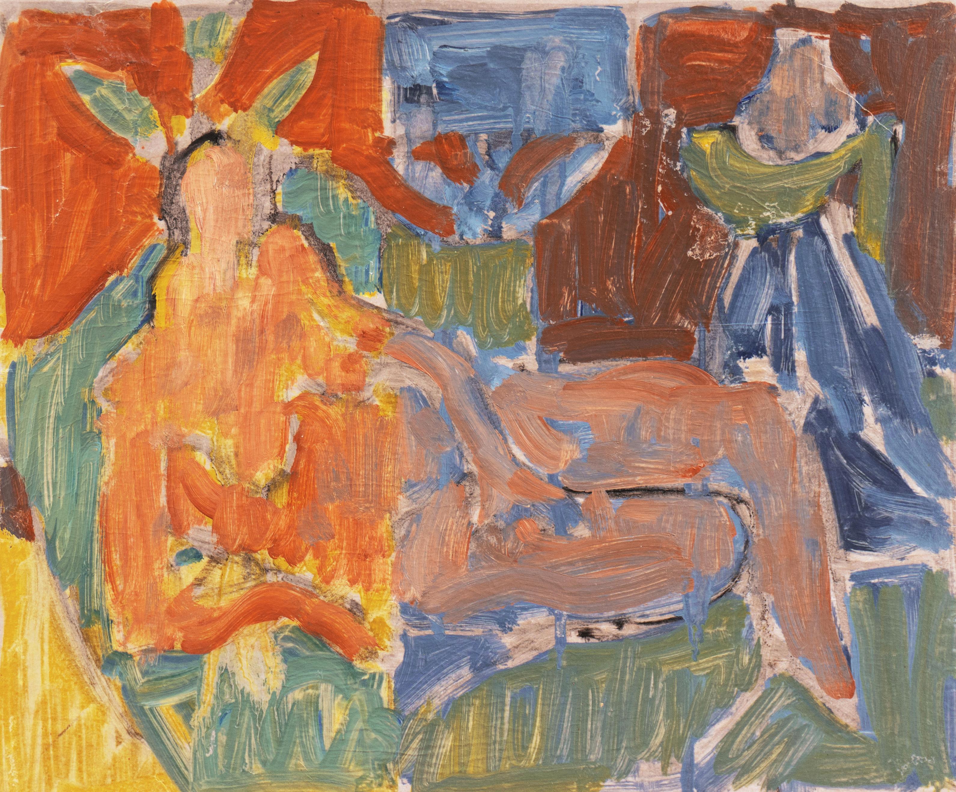Figurative Painting de Victor Di Gesu - 'Reclining Nude', Paris, Louvre, Salon d'Automne, Ac. Chaumière, LACMA, SFAA