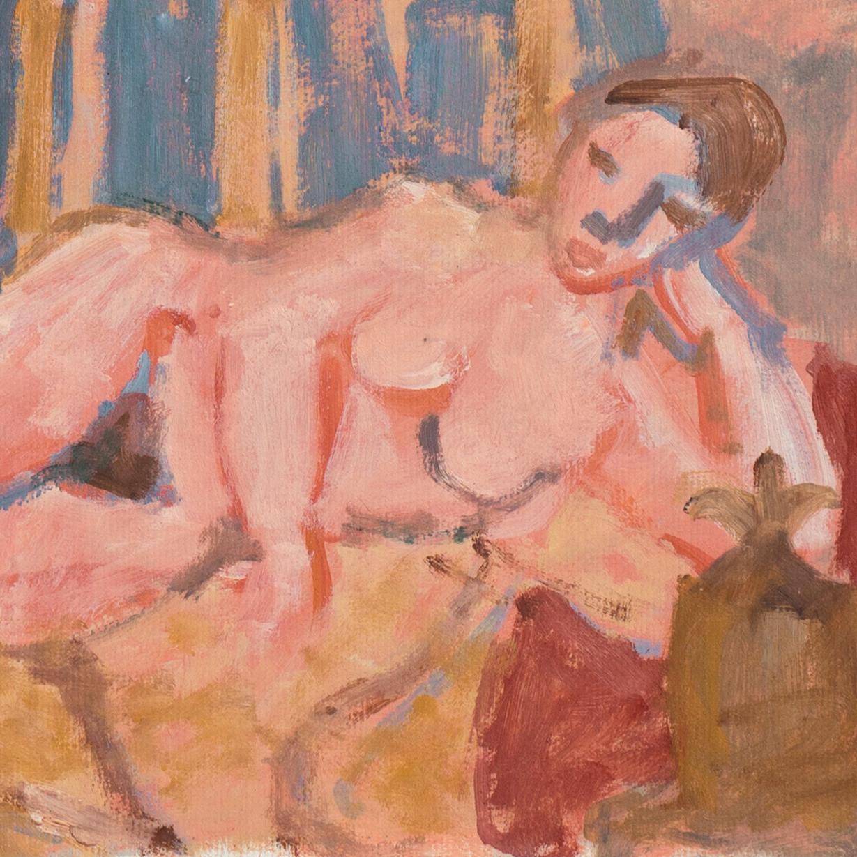 'Reclining Nude', Paris, Louvre, Académie Chaumière, LACMA, SFAA, California For Sale 3