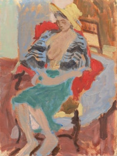 'Seated Nude', Louvre, Académie Chaumière, LACMA