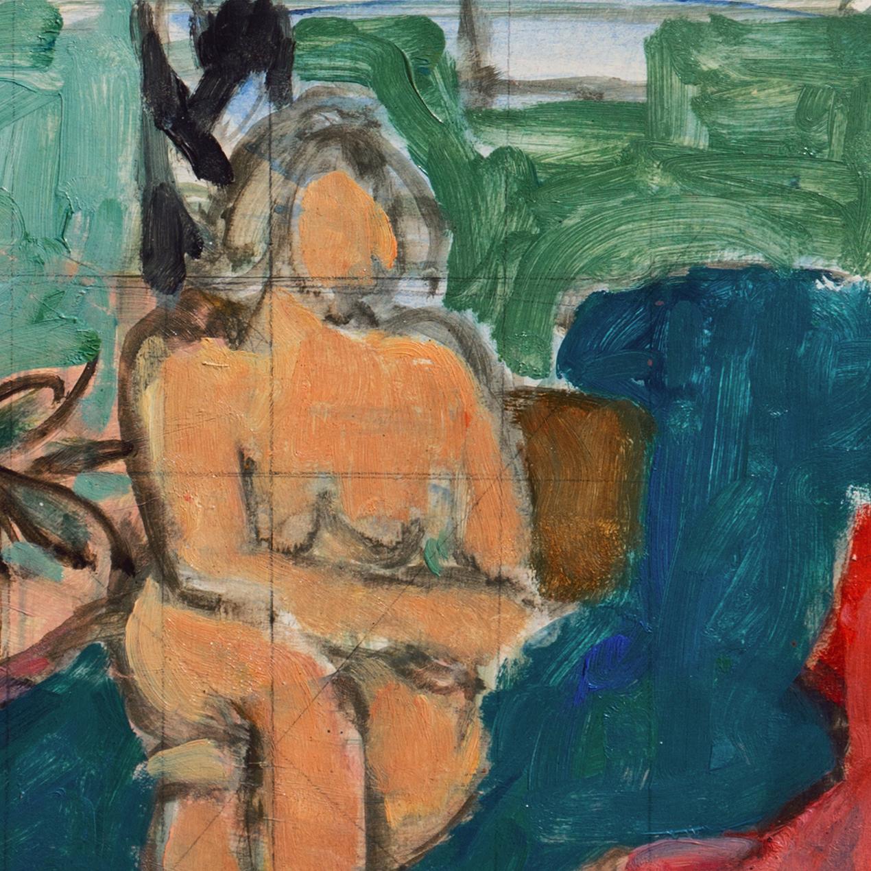 'Seated Nude', Paris, Louvre, Salon d'Automne, Académie Chaumière, SFAA, LACMA - Painting by Victor Di Gesu