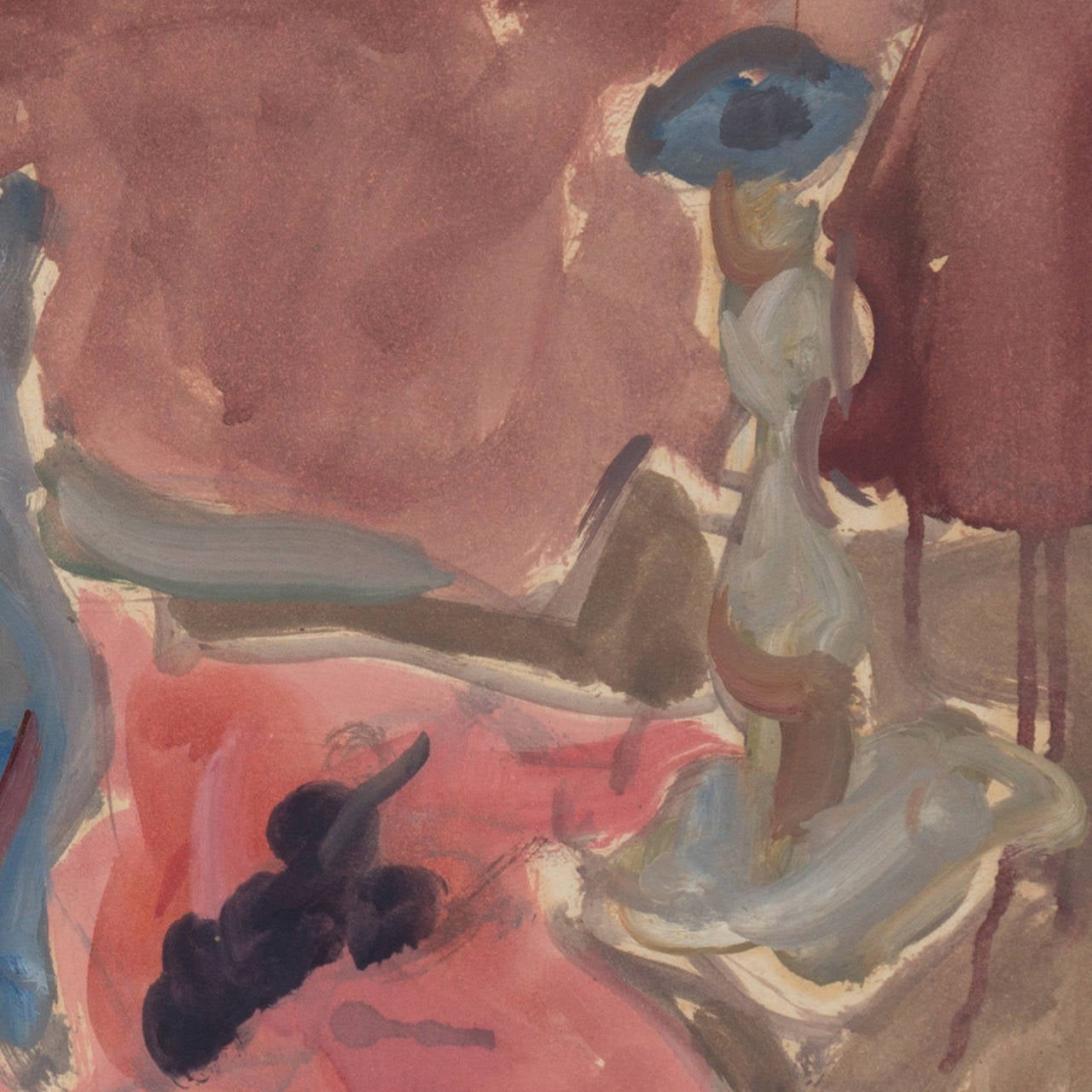 „Stillleben, Ocker und Rose“,  Paris, Louvre, Académie Chaumière, SFAA, LACMA (Post-Impressionismus), Art, von Victor Di Gesu