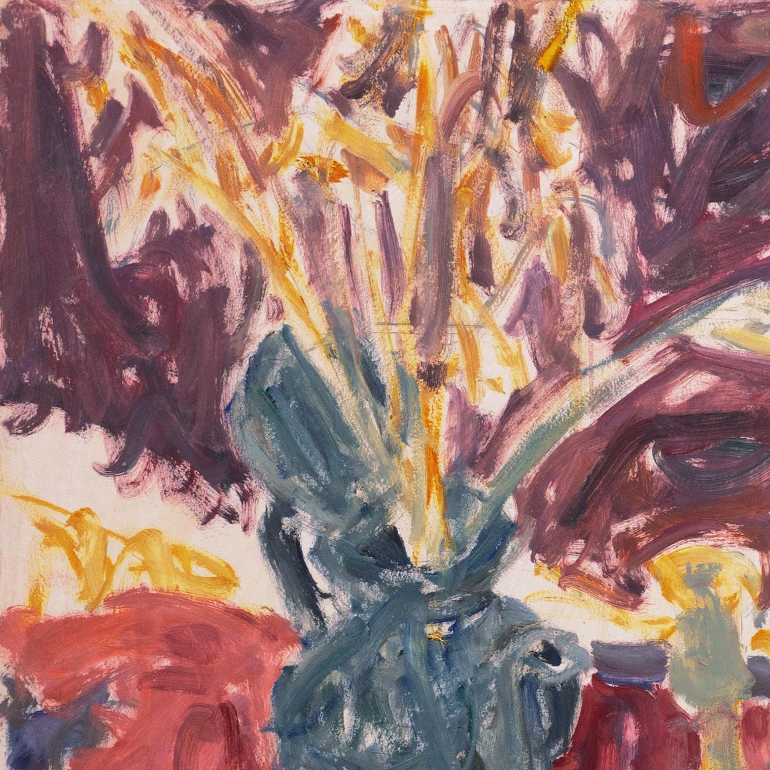 Estate stamp, verso, for Victor di Gesu (American, 1914-1988) and painted circa 1960.

Winner of the Prix Othon Friesz, Victor di Gesu first attended the Los Angeles Art Center and the Chouinard Art School before moving to Paris where he studied