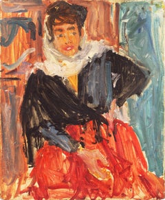 'Woman Seated', LACMA, Louvre, SFAA, California Post-Impressionist Figural oil