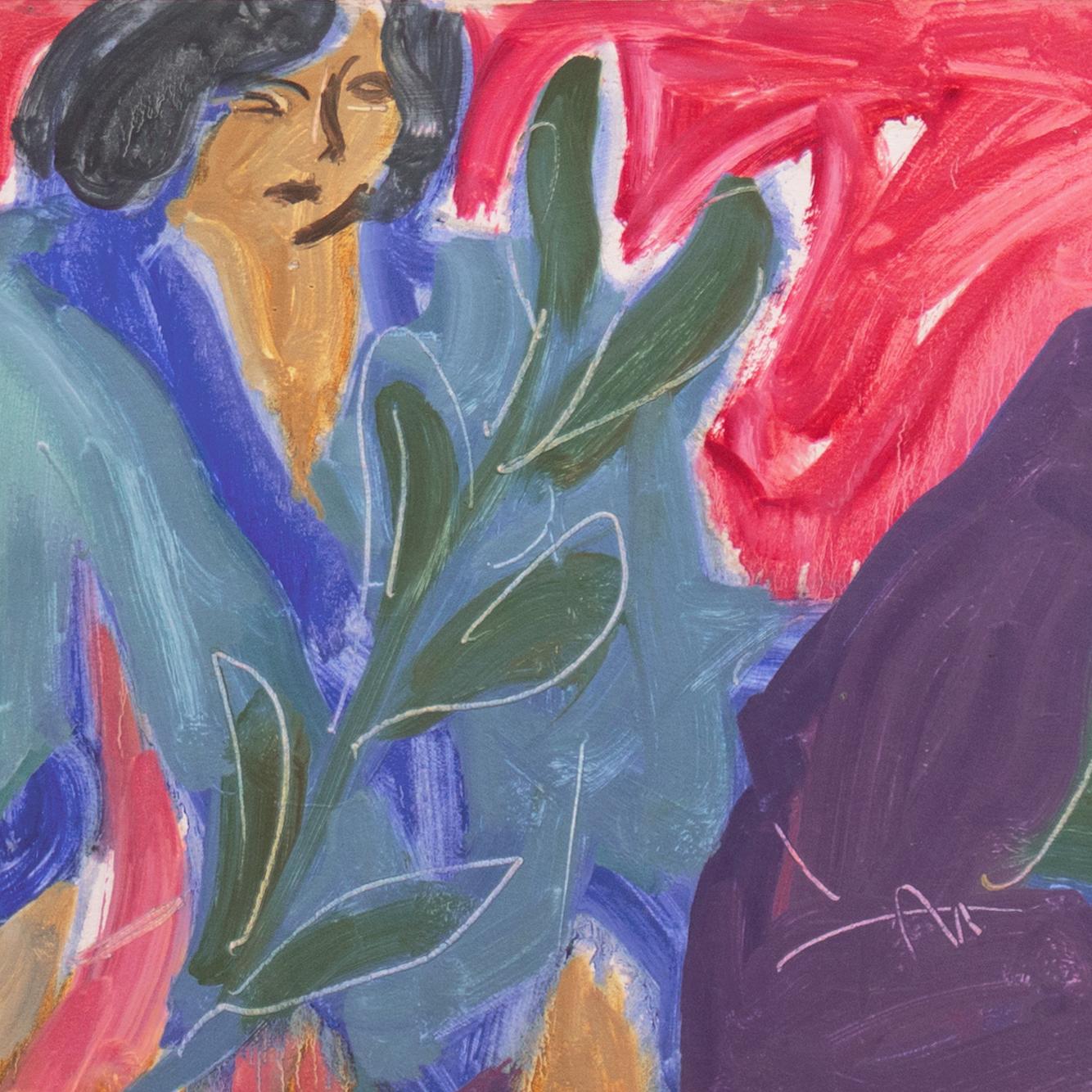 'Woman Seated', Paris, Louvre, Salon d'Automne, Académie Chaumière, LACMA, SFAA - Post-Impressionist Painting by Victor Di Gesu