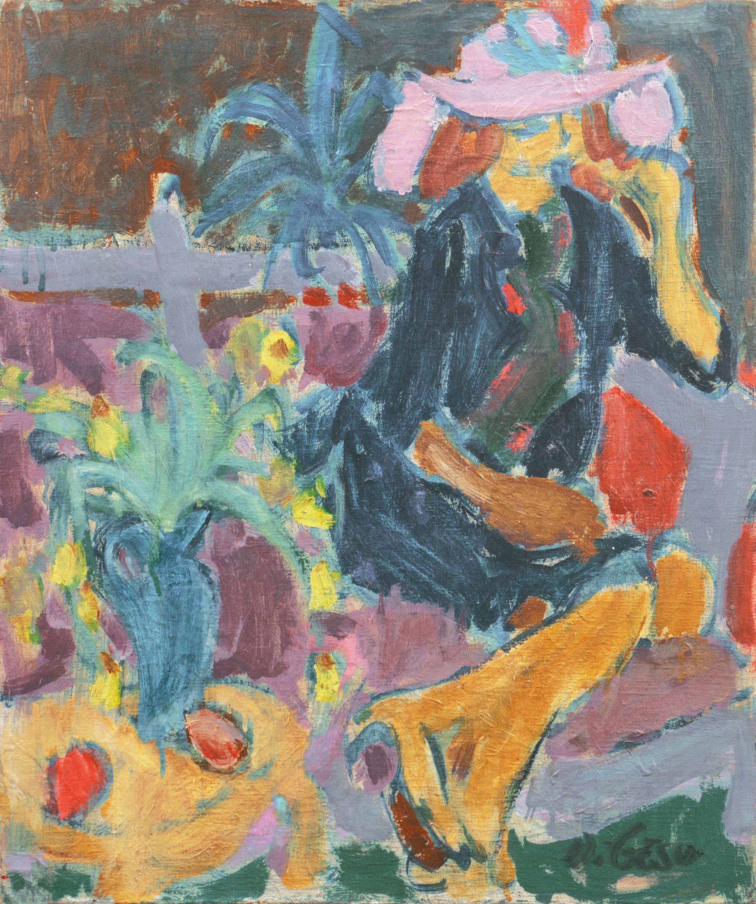 Victor Di Gesu Still-Life Painting - 'Woman Seated', Paris, Louvre, Académie Chaumière, California, LACMA, SFAA