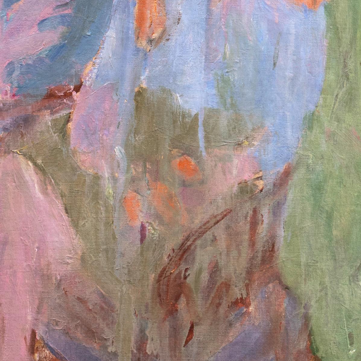 'Woman Wearing Mantilla', Paris, Louvre, Académie Chaumière, Carmel, California - Post-Impressionist Painting by Victor Di Gesu