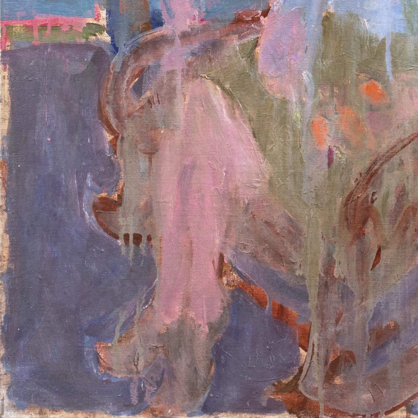 Signed lower right 'Di Gesu' for Victor di Gesu (American, 1914-1988) and painted circa 1958.

A substantial oil a young woman, (possibly Victor's wife, the artist, Janet Ament), shown seated in an armchair and wearing an orange mantilla.

Winner of