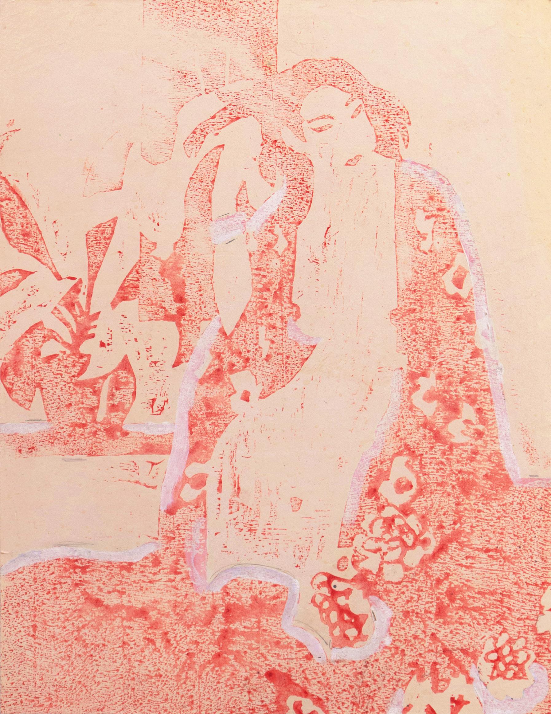 Figurative Print Victor Di Gesu - Femme en kimono", Paris, Louvre, Salon d'Automne, Académie Chaumière, LACMA