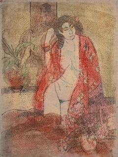 Mujer con kimono", París, Louvre, Salón de Otoño, Academia Chaumière, LACMA